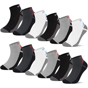 PROMOCIÓN: L&K 12 Par de calcetines deportivos de hombre fabricados en algodón antibacteriano 2322 43-47