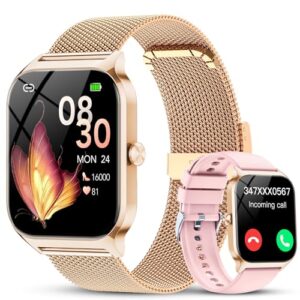 OPORTUNIDAD: Reloj Inteligente Mujer con Llamadas Asistente IA, Whatsapp Notificaciones,1.85″ Smartwatch Mujer con Pulsómetro/SpO2/Estrés/Monitor de Sueño,120+Modos Deportes para iPhone Android,2 Correas