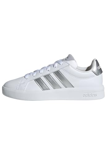 adidas Unisex niños Grand Court 3.0 Junior Shoes, FTWR White/Silver Met./Silver Met., 35.5 EU con descuento