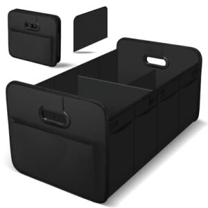 ¡GRAN PRECIO! HIAHXC Organizador de Maletero Coche,Bolsa Plegable Reforzada y Estable con Bolsillo de Red,Caja Antideslizante, Impermeable y Versátil para Almacenaje Interior – Negro con oferta