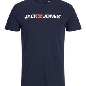 TOP VENTAS: JACK & JONES Jjecorp Logo tee SS Crew Neck Noos Camiseta, Azul , Large para Hombre con descuento