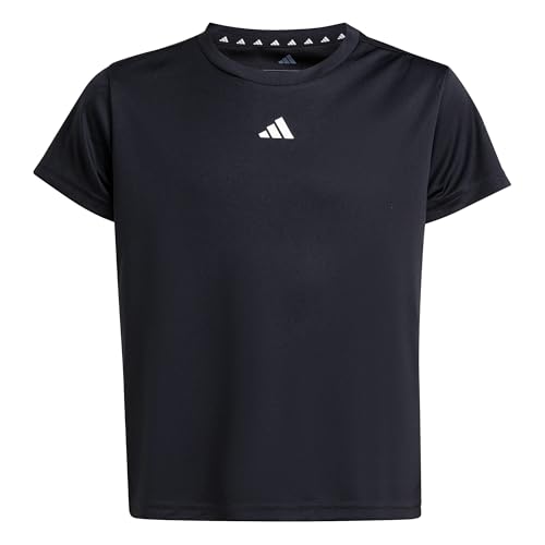 TOP VENTAS: adidas Niñas Train Essentials Regular Fit Logo Training Junior Girls Shirt, Black/White, 7-8 Years al mejor precio