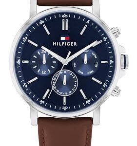 CHOLLO: Tommy Hilfiger Reloj Analógico de Cuarzo Multifunción para Hombre con Correa de Acero Inoxidable o de Cuero al mejor precio