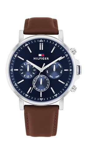 CHOLLO: Tommy Hilfiger Reloj Analógico de Cuarzo Multifunción para Hombre con Correa de Acero Inoxidable o de Cuero al mejor precio