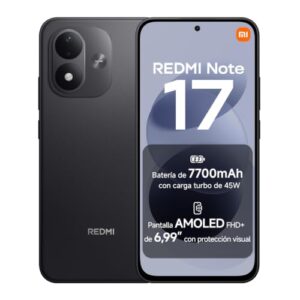 ¡GRAN PRECIO! REDMI Note 17, Smartphone 6+256GB, Negro, 7700mAh con descuento