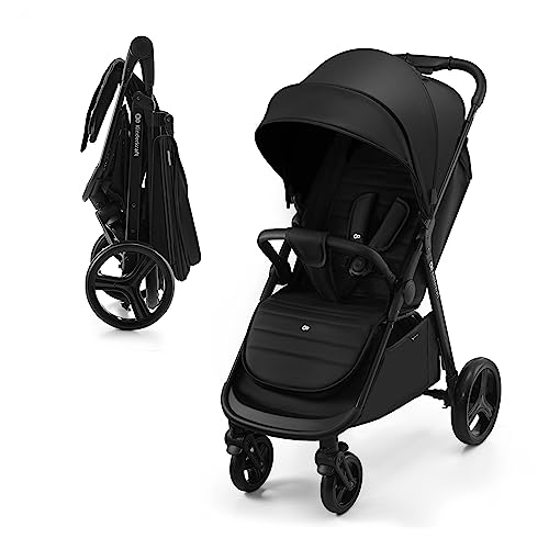 PROMOCIÓN: Kinderkraft RINE Silla de Paseo, Carrito bebé, cochecito bebé, Suspensión, Impermeable con UPF 50+, Plegable, Fácil de Plegar, Negro rebajado hoy