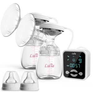 PROMOCIÓN: Lulia Sacaleches Eléctrico Portátil,Doble Extractor de Leche Recargable con 4 Modos y 9 Niveles de Succión,Sacaleches sin BPA para viajes y hogar con oferta