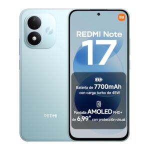 OPORTUNIDAD: REDMI Note 17, Smartphone 6+256GB, Turquesa Cielo, 7700mAh al mejor precio