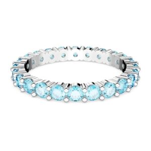 TOP VENTAS: Swarovski Anillo Matrix, Talla redonda, Azules, Baño de rodio con oferta