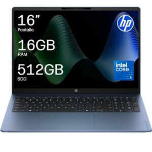 PROMOCIÓN: HP OmniBook 3 Ordenador Portátil 16″ Core 5, 16GB, 512SSD, Windows 11 | Intel Core 5 120U, 16-bu0102ns, notebook, Azul, Español, Sin cargador incluido con descuento