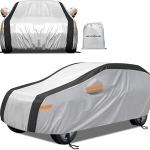 CHOLLO: NEVERLAND Funda Coche SUV Exterior Impermeable Plata Negro 510x200x180CM | PROTECCIÓN EXTERIOR: Funda impermeable para SUV en plata y negro, ideal contra lluvia, polvo, hojas y suciedad diaria. | Oferta Amazon