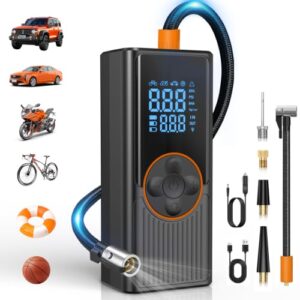 PROMOCIÓN: Compresor Aire Portátil 8000mAh, 150PSI Inflador Ruedas Coche en promoción