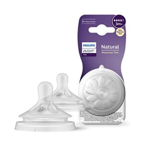 TOP VENTAS: Philips Avent Tetina de biberón Natural Response: 2 tetinas de biberón de flujo 4 para bebés a partir de 3 mes, sin BPA con descuento