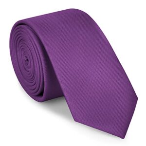 TOP VENTAS: URAQT Corbatas de Hombre, 6cm Corbata de Color Solido Clásico, Violeta | Mens Tie Classica, 1200 Agujas Tejido Fino a Mano, Accesorios Ropa para Business Fiesta Oficina Boda, Regalo Ideal de Hombre
