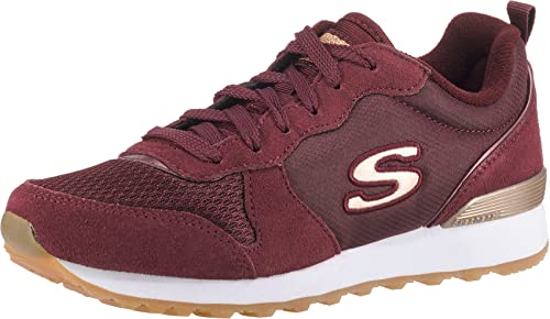 ¡GRAN PRECIO! Skechers Mujer OG 85 Goldn Gurl Trainer, Burgundy Suede/ Nylon/ Mesh/ Rose Gold Trim, 38 EU en promoción