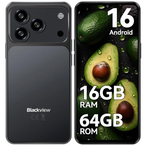 CHOLLO: Blackview Wave 7C Telefonos Moviles Libres Android 16, 16GB+64GB, Negro | 6.56" Telefono Movil, Batería 5000mAh Smartphones, Cámara 32MP+13MP Móvil, 4G Dual SIM, 3 Slot, Face ID, IP54, 3.5mm Jack en promoción