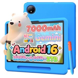 CHOLLO: Luzglo P10 Kid Tablet 10 Pulgada, Tablet Android 16, Gemini AI, 90Hz, 32GB +64GB , 7000mAH, 5G WiFi, Face ID, OTG, GPS, Tablet con Lapiz, stablet para niños de 7 a 10 años, Azul | Oferta Amazon