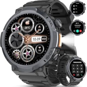 DESCUENTO: Reloj Inteligente Hombre, Pantalla AMOLED 1,53″, Autonomía 30 Días, Reloj Militar Hombre con Llamadas , Monitoreo Frecuencia Cardíaca/Sueño, Impermeable IP68, Más de 110 Modos Deportivos | Oferta Amazon