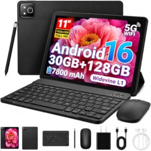 PROMOCIÓN: NIDUBIO 2026 andriod 16 Tablet con Teclado, Tablet de 11 30GB +128GB +1TB, 7800mAh, procesador de 5 núcleos, Tableta 2 en 1 con Funda, Ratón y Lápiz Óptico